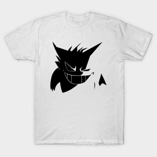 Gengar Silhouette - Ghost Type Pokemon - T-Shirt | TeePublic